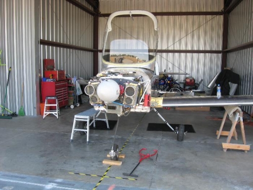 Left wing set in place