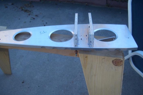 Support rails in place