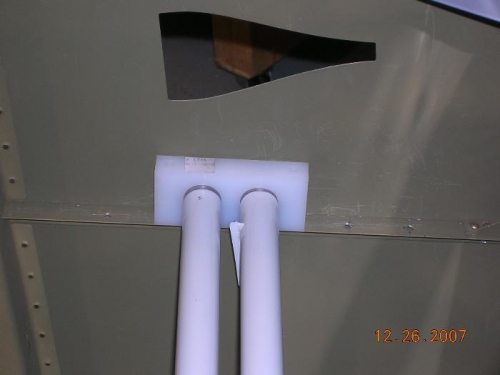 Rudder bar adjustment holes