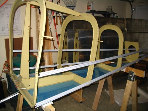 Stiffeners in place after priming
