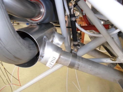 Test fit of cabin heat muff