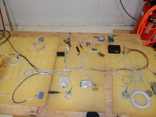 Main avionics harness on the bench