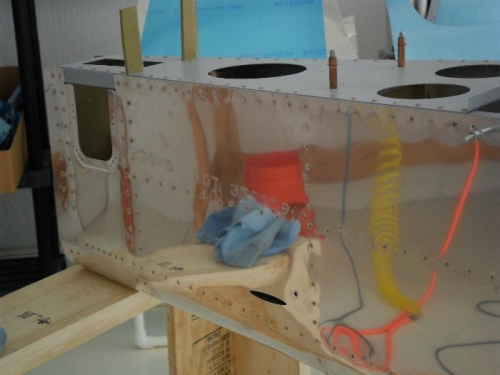 The aft deck and fuselage after riveting completed