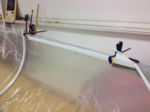 One side trimmed for initial fit