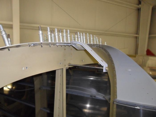 Aft frame brace initial fit