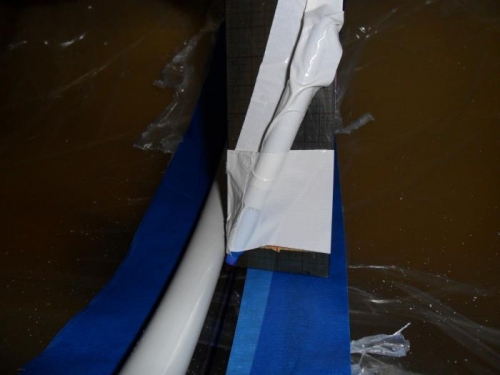 High tech measuring with Sharpie taped to a ruler