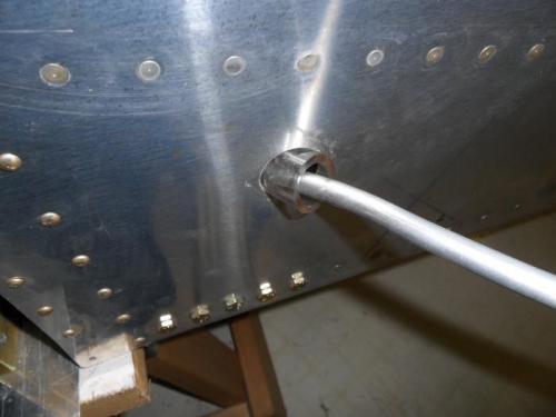 Tubing at fuselage exit point