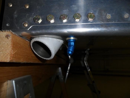 Brake line fitting in place