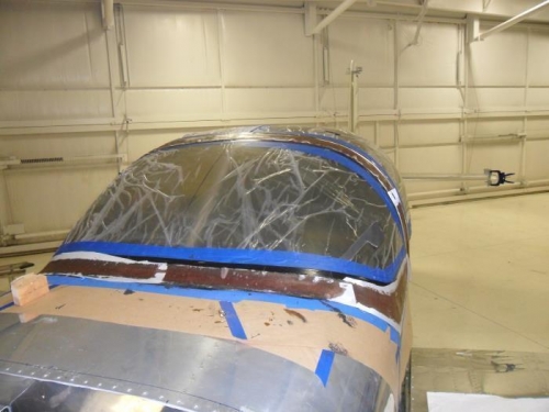 Final layer of peel ply in place