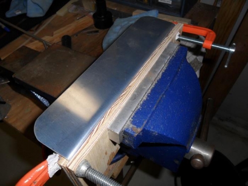 After some persuading with the dead blow hammer