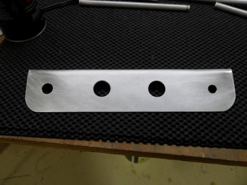 Shaped, drilled, sanded and cleaned