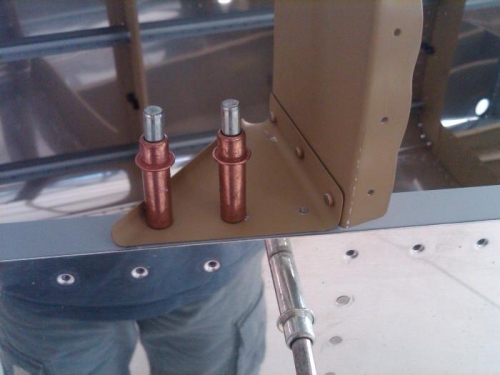 F-656 gusset drilled to longeron