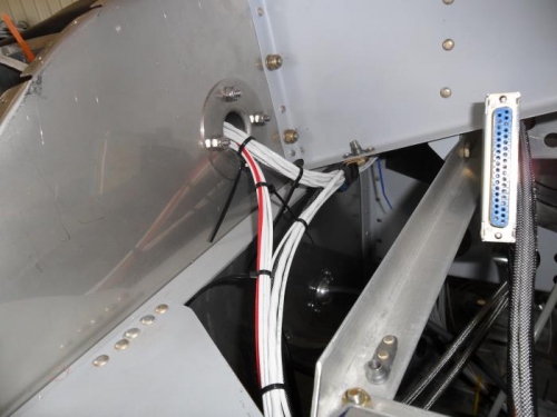 Sensor wiring through left side of firewall