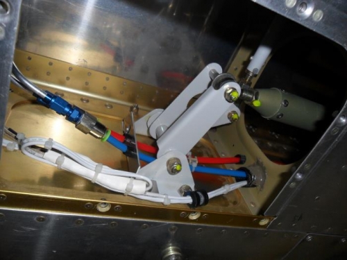 Left wing bellcrank and wire routing