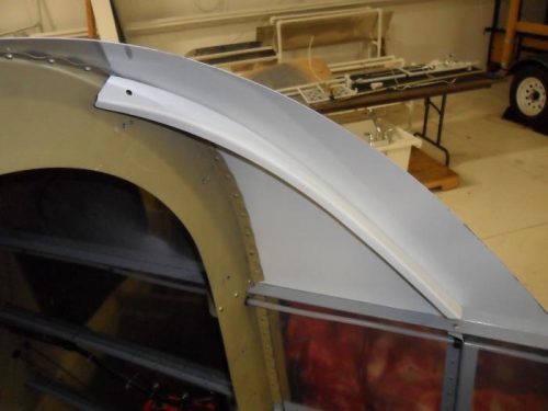 Last rib riveted in place