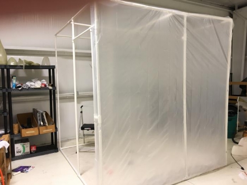 The Taj Mahbooth under construction