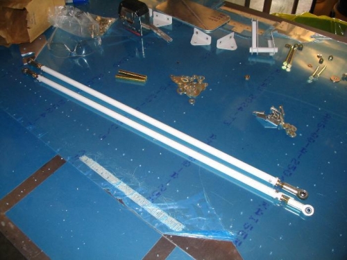Finished aileron pushrods