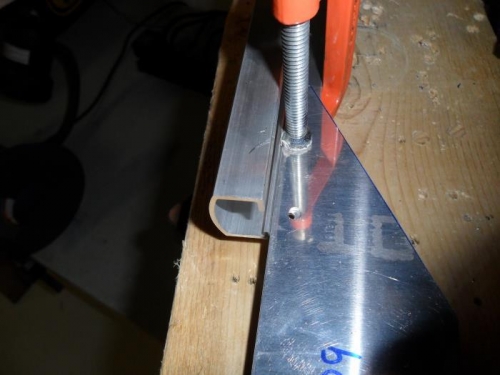Simple jig to move hole slightly inboard