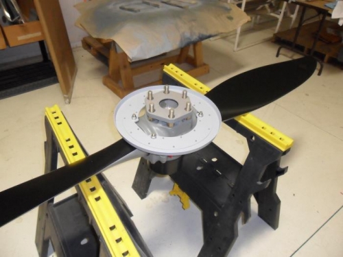 Completed spinner hub in place