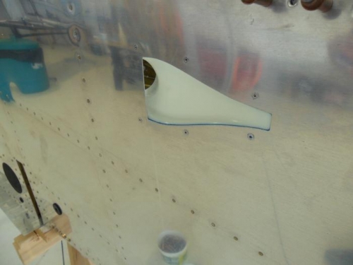 Final installation with RTV and rivets