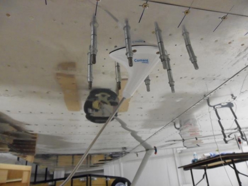 Test fit of right antenna