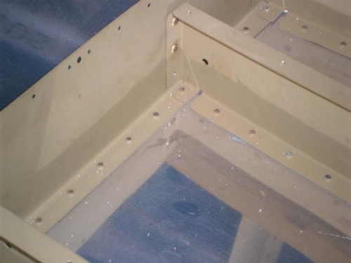 Can't quite get to these rivets that join the baggage ribs and the F-706 bulkheads