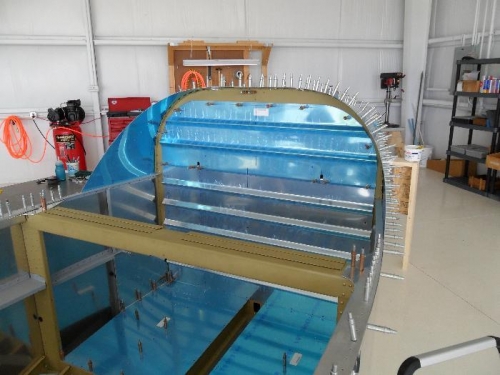 The F-652 and F-751 baggage bulkheads in place