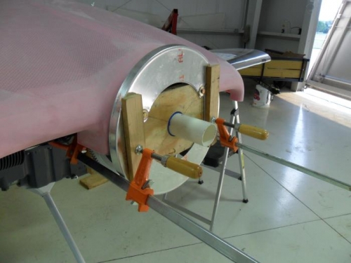 Spacer in place for top cowl fitting