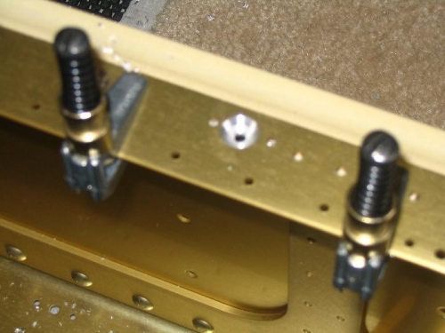 Cleco clamps to hold the guide in place