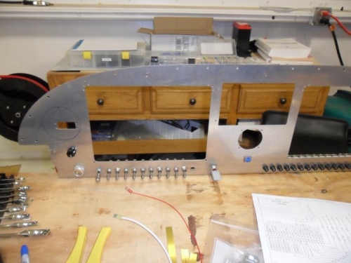 New switch layout with panel dimmer in place