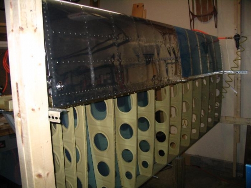 View from underside of wing