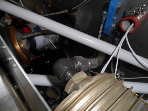 Oil cooler lines installed