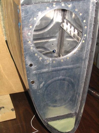 Inboard rib in place and sealed