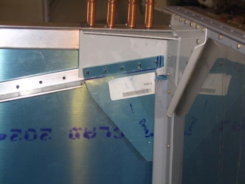 F-684 gusset drilled to structure