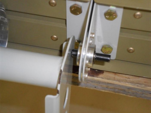 Bushing in place to drill pivot hole