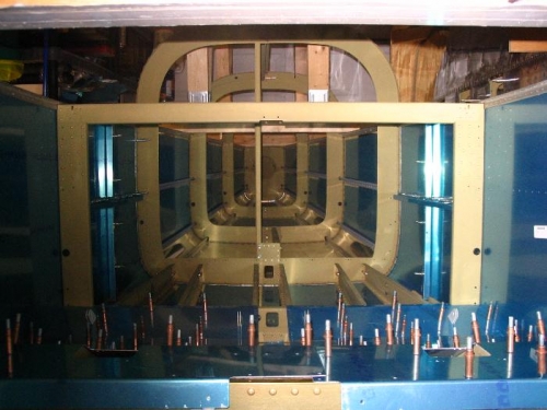 View of fuselage through firewall