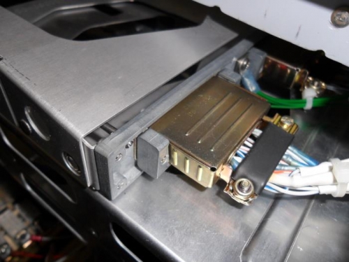 Aft view of backshell with grounding attach point in center