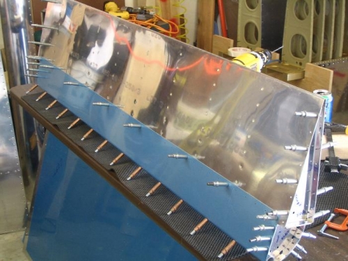 Right aileron after final drilling