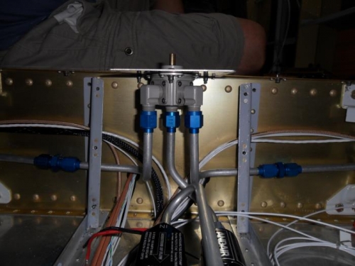 View aft of the fuel selector