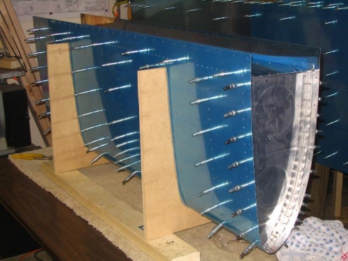 Right tank in cradle, ready for drilling