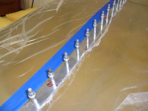 Top drilled and ready for dimpling