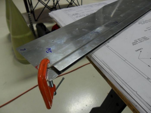 Lining up the skirt and inside bracket