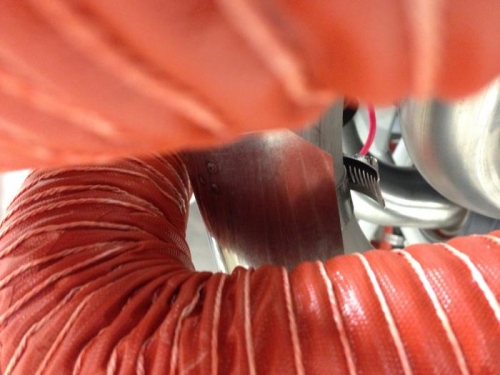 Heat shield installed