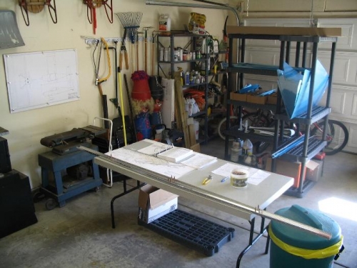 Work table & storage area