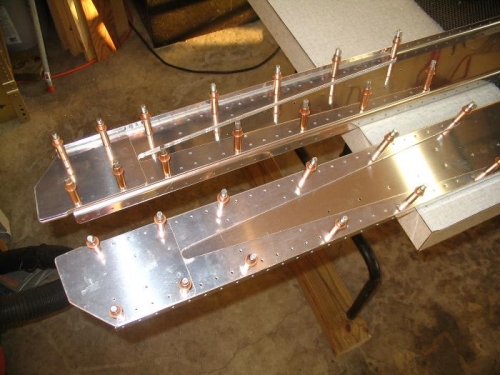 Inboard reinforcement plates after match drilling