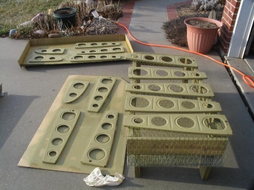 Left wing ribs primed and ready for assembly