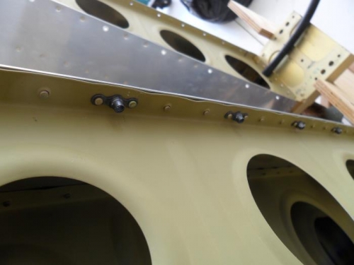 Nut plates installed