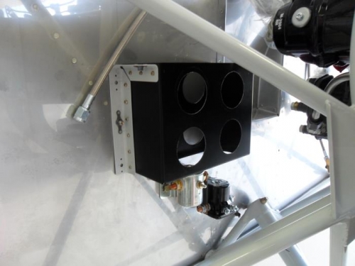 Battery box and relays installed