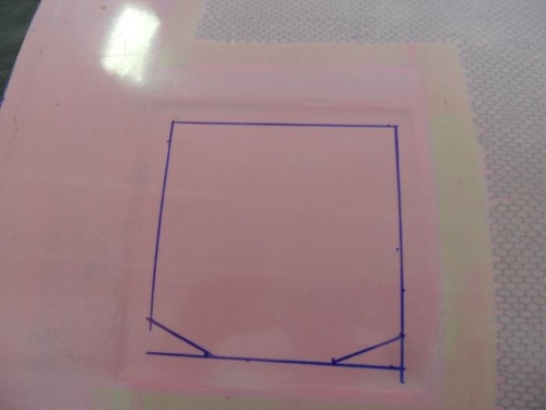 Initial layout for oil door