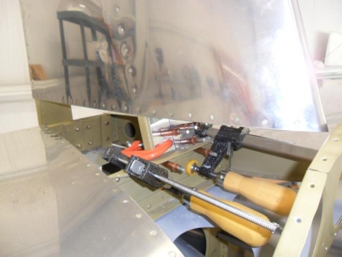 F-781 clamped in place for drilling